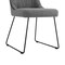 Armen Living Quartz Gray Fabric and Metal Dining Room Chairs, PK2 LCQRSIGR - alternate 3
